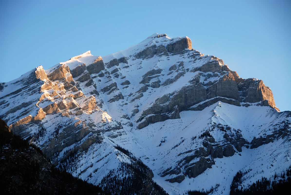 24 The Many Ridges Of Cascade Mountain Are Highlighted At Sunrise From Banff In Winter